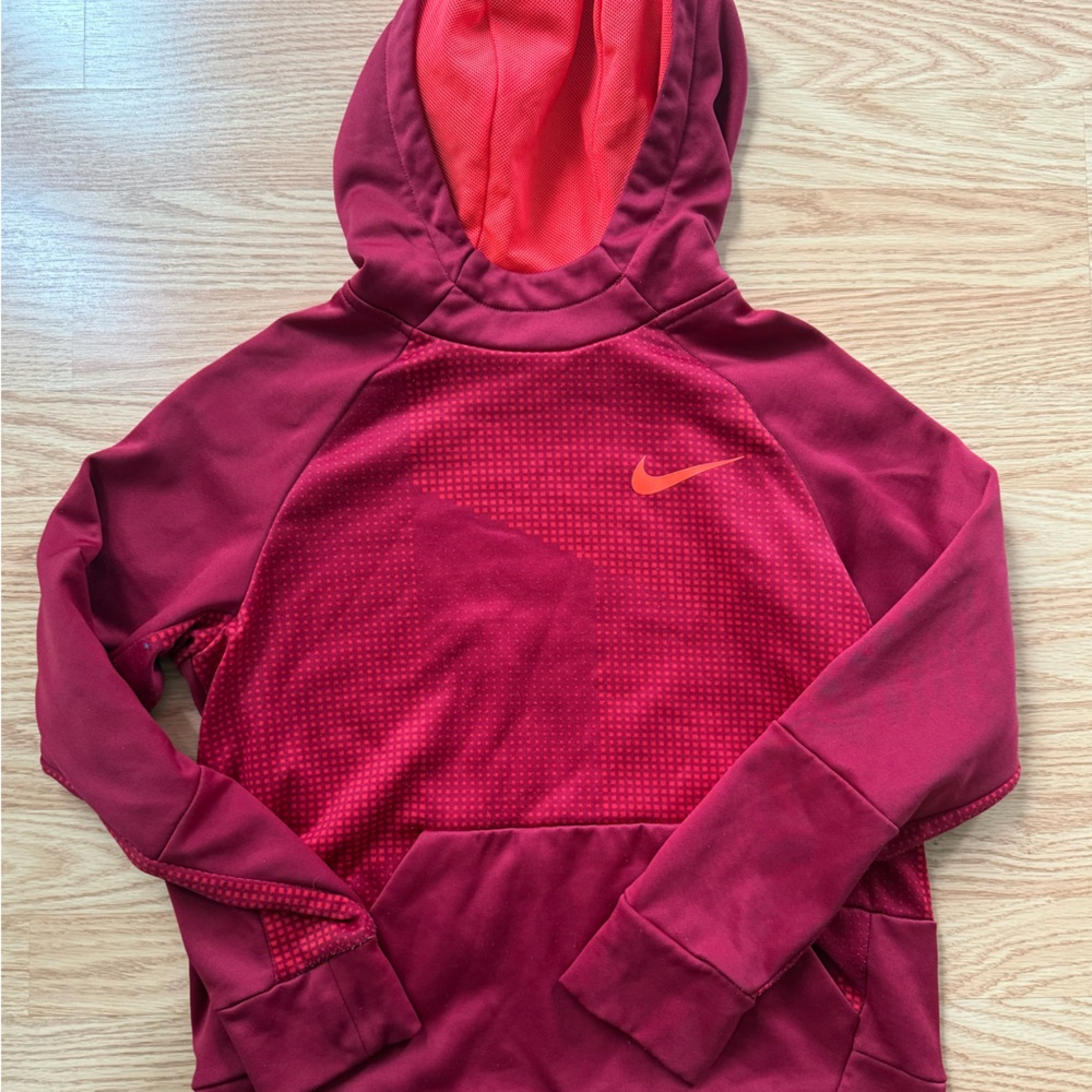Nike Burgundy & Bright Orange Dri-FIT Pullover